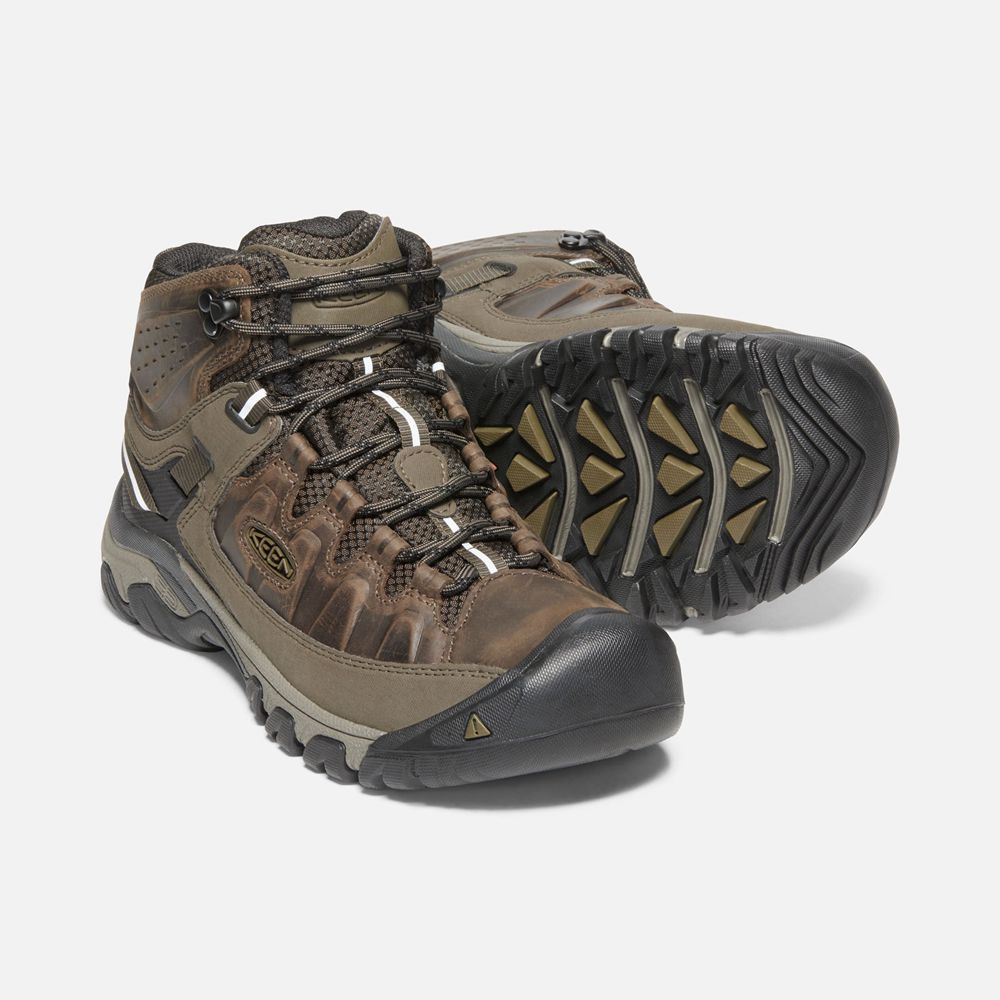 Keen Laarzen Heren Zwart Bruin - Targhee Iii Waterproof Mid - 30164-DKER